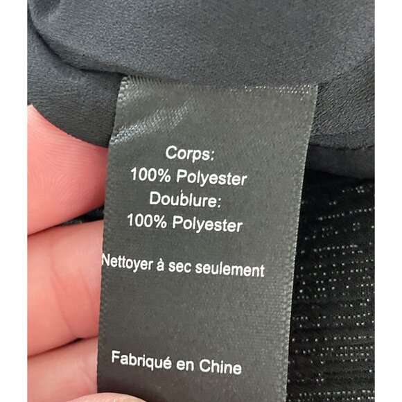 ASTR THE LABEL Arielle Ruffled Black Shimmer Slit Front Maxi Dress S NWT $120 - Picture 13 of 14